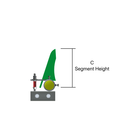 PU Segmented Blade Primary Scraper Side View