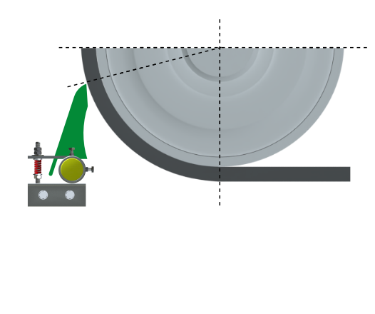 PU Segmented Blade Primary Scraper Installation Side View