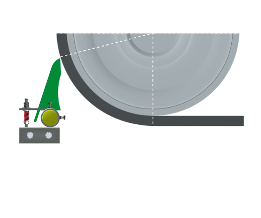 PU Segmented Blade Primary Scraper Installation Side View